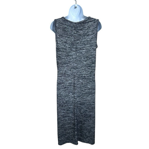 Daily Ritual Heather Gray Midi Dress Sz Small Sleeveless Soft Knit Side Slits - Picture 5 of 6